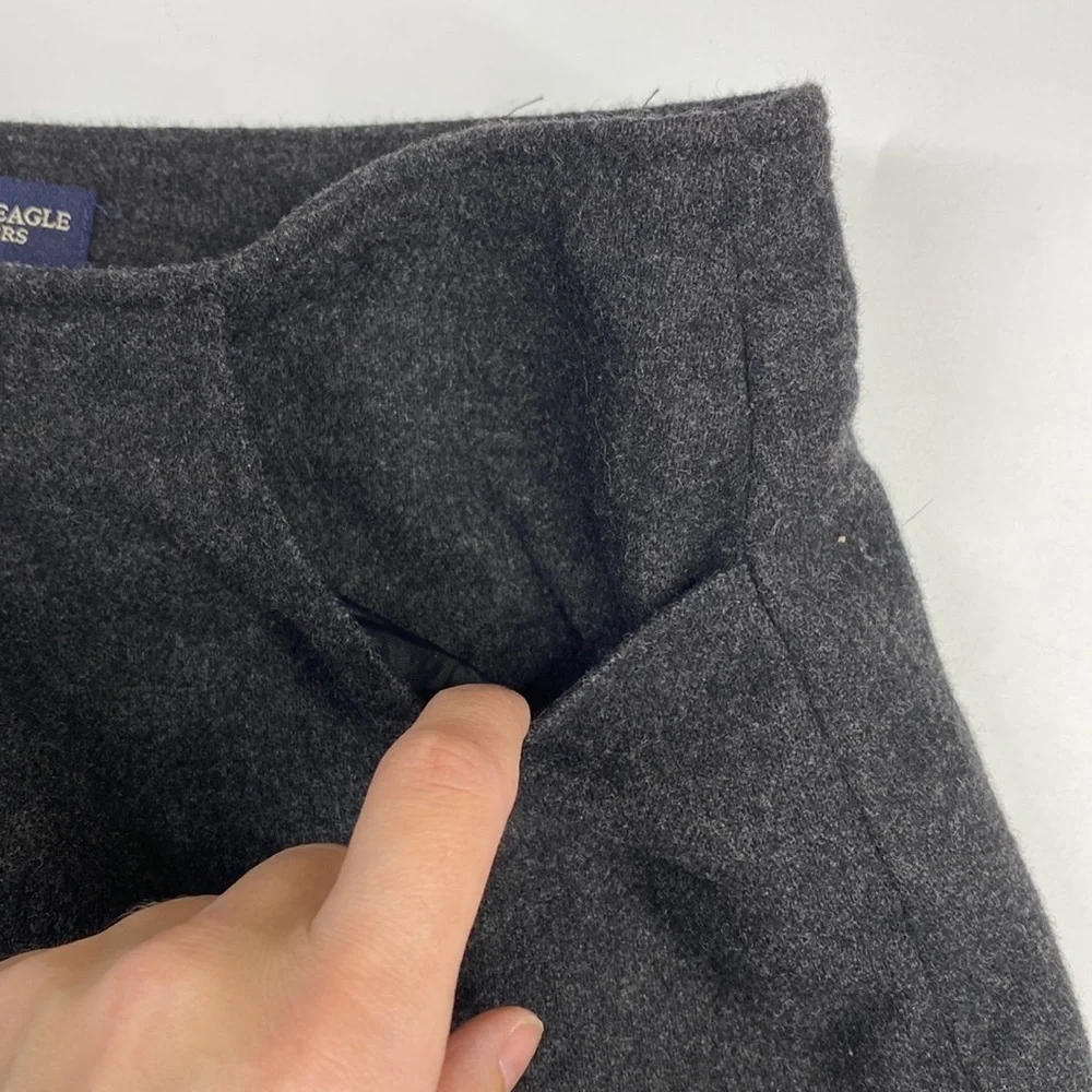 Vintage American Eagle Black Wool Blend Pencil Skirt Korea Size 8 - Picture 9 of 9